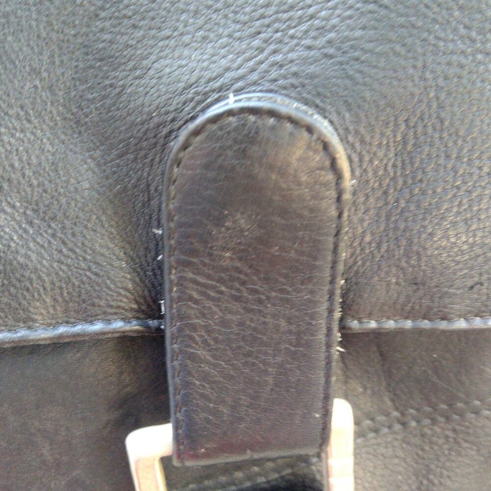 Black Leather Women's Backpack - Picture 3 of 6